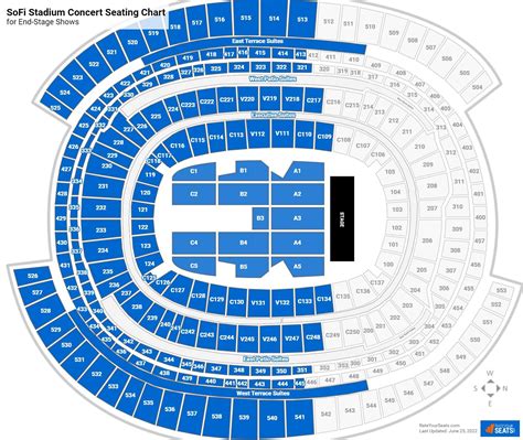 This is how row 4 in section 224 looks. . Sofi seating chart concert